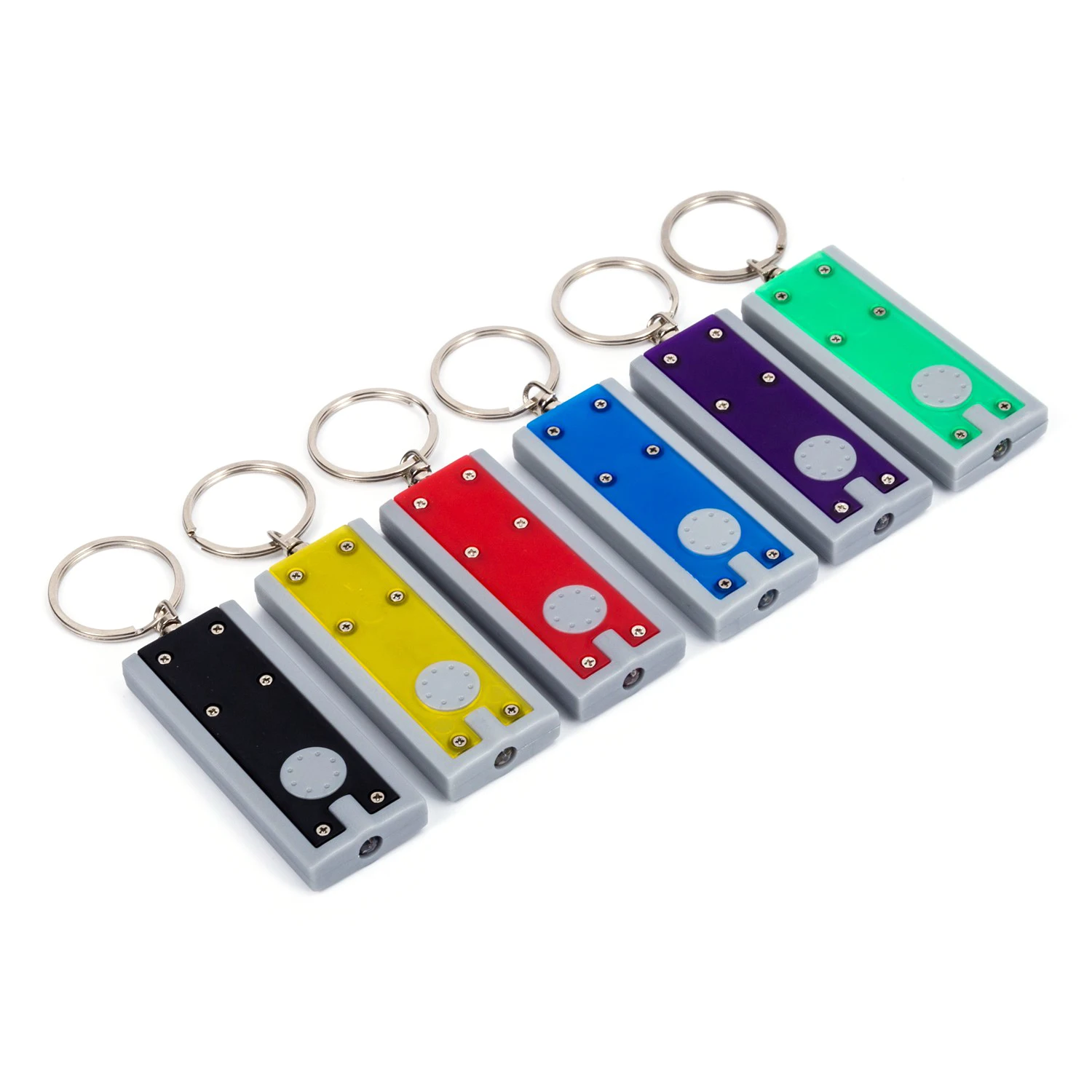 UV Keychain Flashlight Portable Ultra Bright Little Led Light Key Ring Flat Torch EDC Outdoor Camping Hiking Emergency Lighting