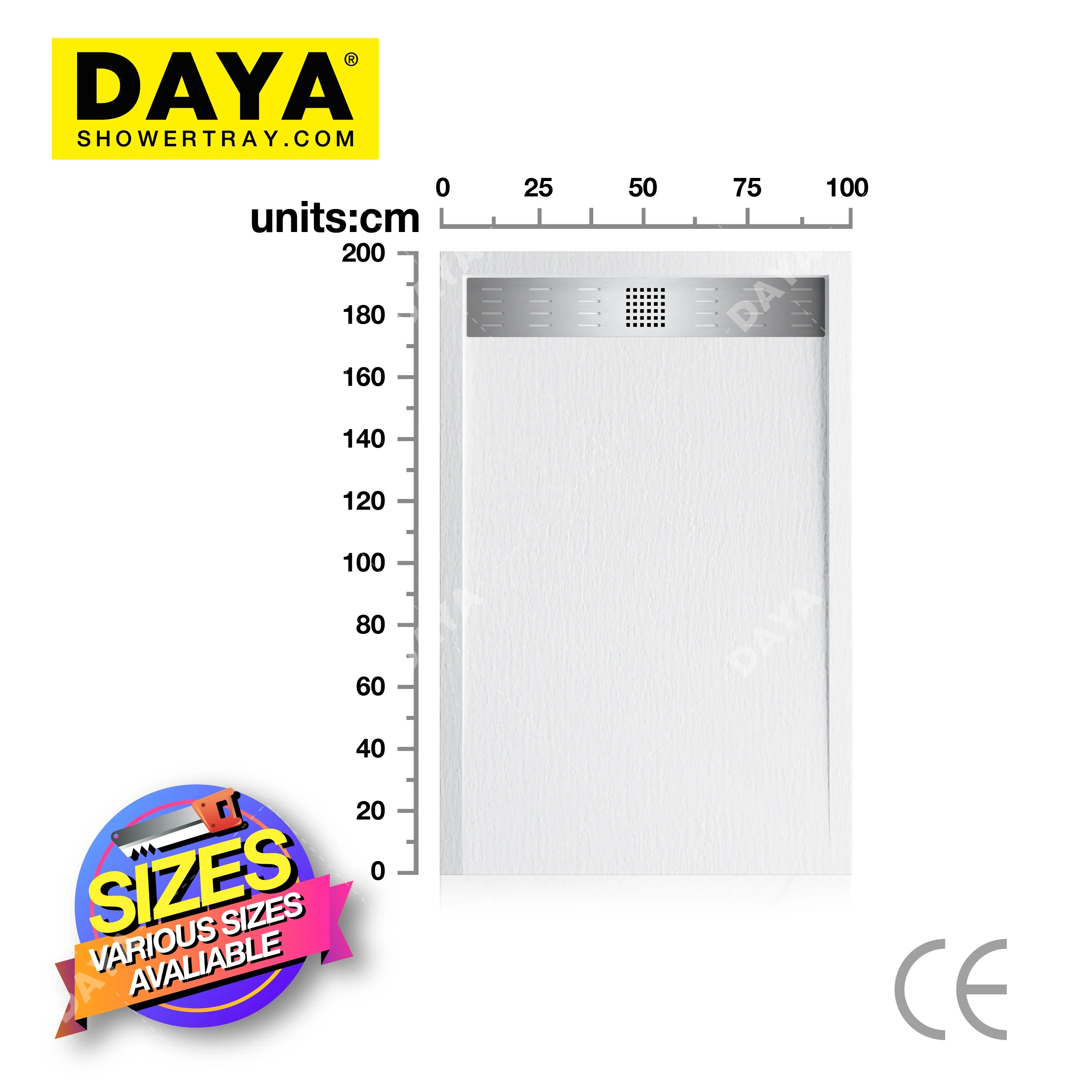 CE Certificated Shower Pan Waterproof Quality Guarantee Shower Pan Durable Perfect Packaging Shower Tray