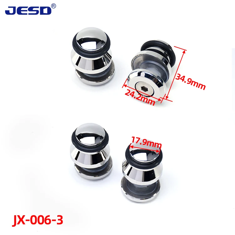 Hotel Apartment Bathroom Glass Door Stain Stainless Steel 304 Frameless Glass Sliding Door Kit Shower Door Hardware