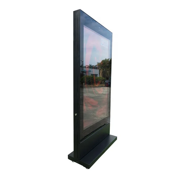 Large QLED Outdoor lcd advertising display screen with high brightness IP65 4G support and wifi