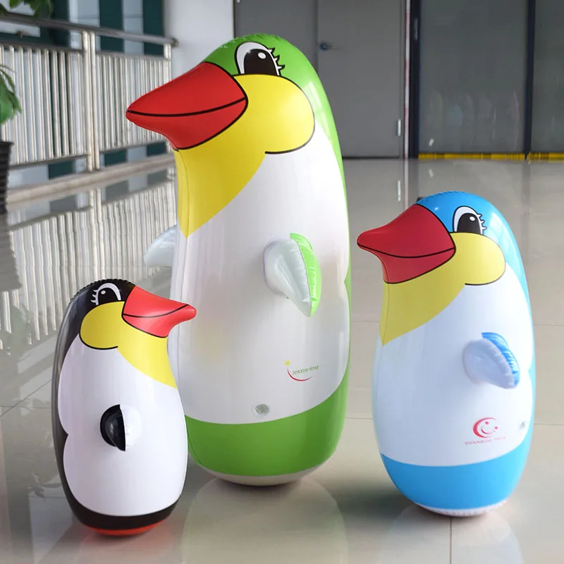 
36cm Hot selling good quality PVC animal toy inflatable penguin tumbler 