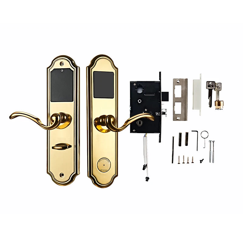Hotel equipment rfid hotel door sensor lock with hotel key card encoder