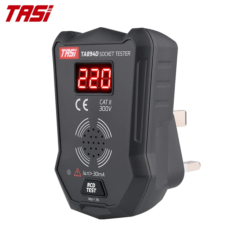 Тестер напряжения TASI TA894D 175-250 В голосовой тестер RCD GFCI британская вилка настенной