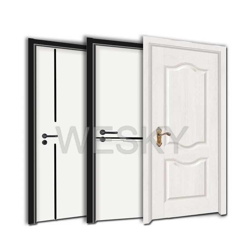 
Main Wooden Door Price Supplier Modern Design Hot Sale Luxury 2020 China Style Safety Interior Teak PVC Entry Doors Swing CN;ZHE 