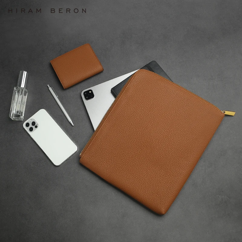 Hiram Beron Fashion Elegant Soft Leather clutch bag Envelope Bag for Women