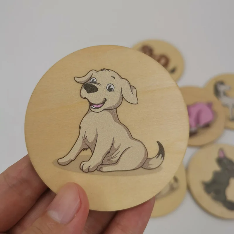 custom circle round  printed wood Discs for Wedding Party Craft gifts