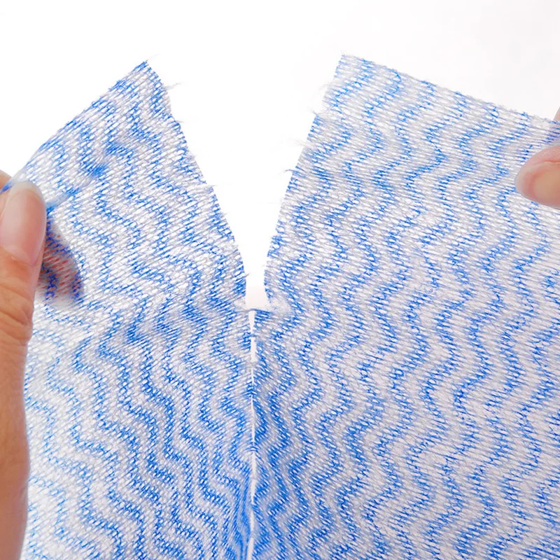 50 Pcs Lazy Rag Washable Dish Paper Roll Towel Cloth With Paper Rack Disposable Dish Paper Tissue Wipes For Home
