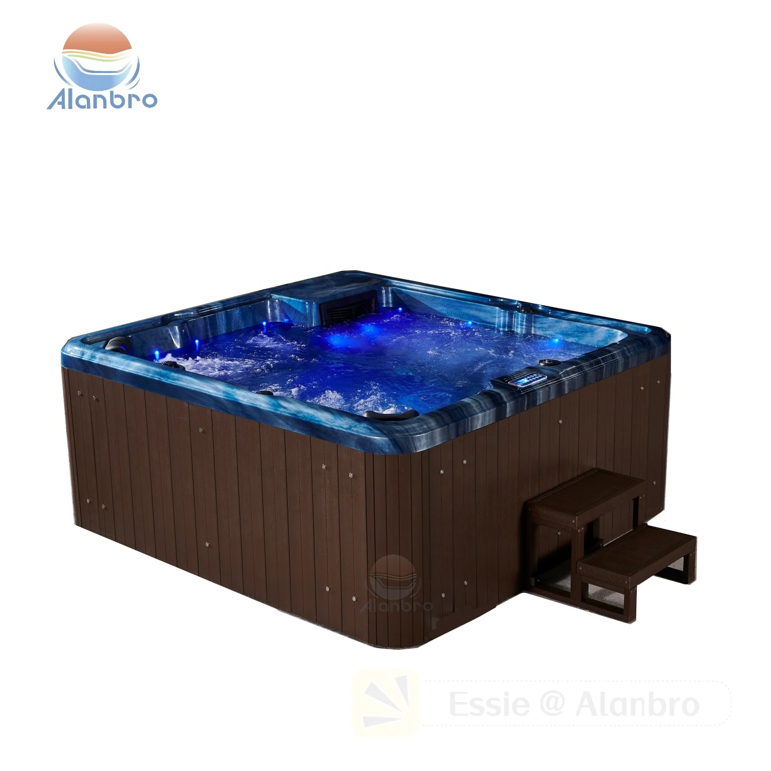 Square Spa hot tub for 6 person outdoor jacuzzis luxury sexy hydro massage balboa hottub acrylic whirlpool bath tubs For Garden