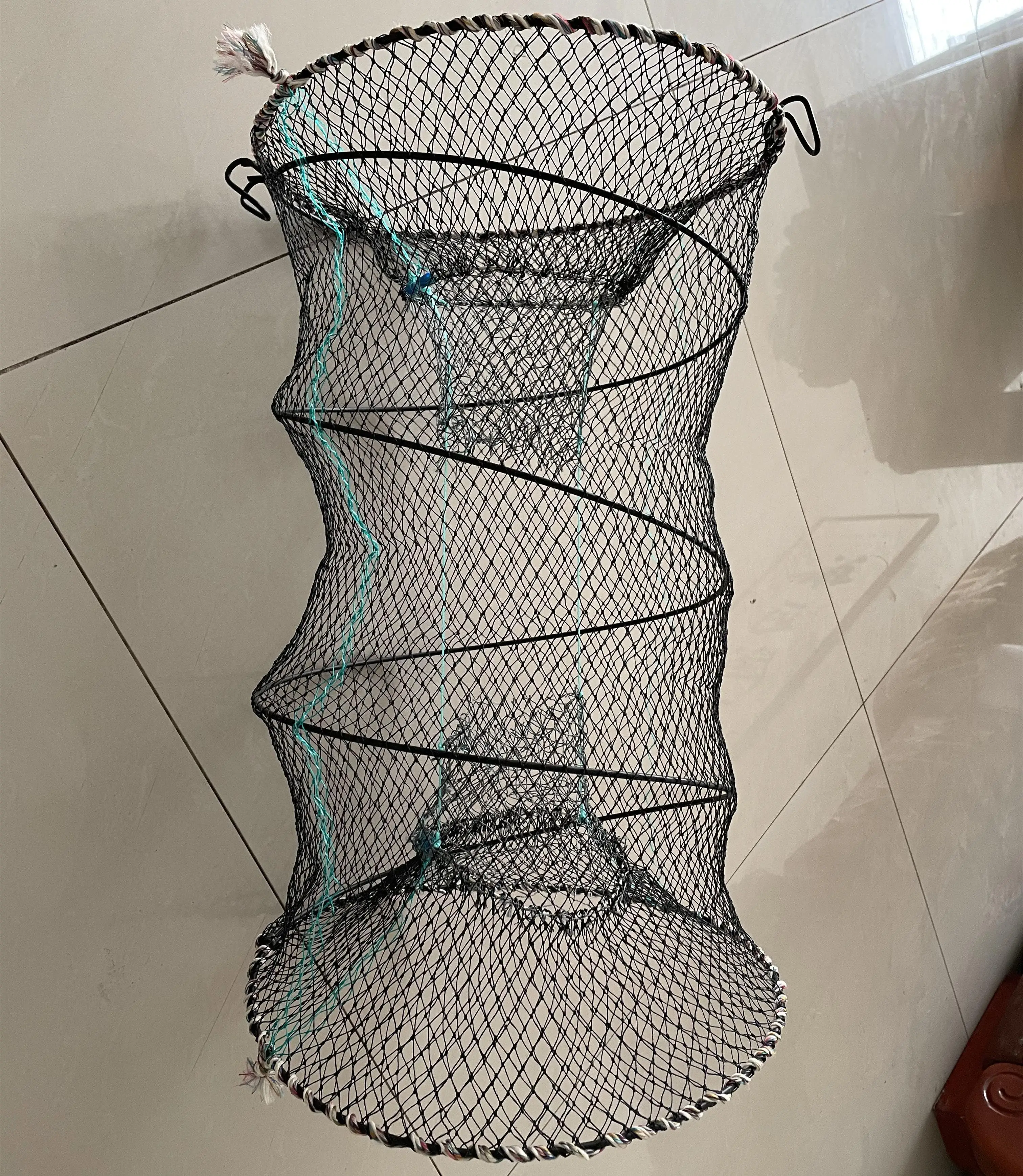 Hot Crayfish Crab Trap Net Shrimp Lobster Cage Collapsible Portable Fishing Trap