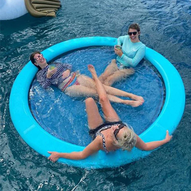 Outdoor inflatable air pool floats Park Water Sports Floating Inflatable Kids Water Jumping Trampoline Game for Weekend