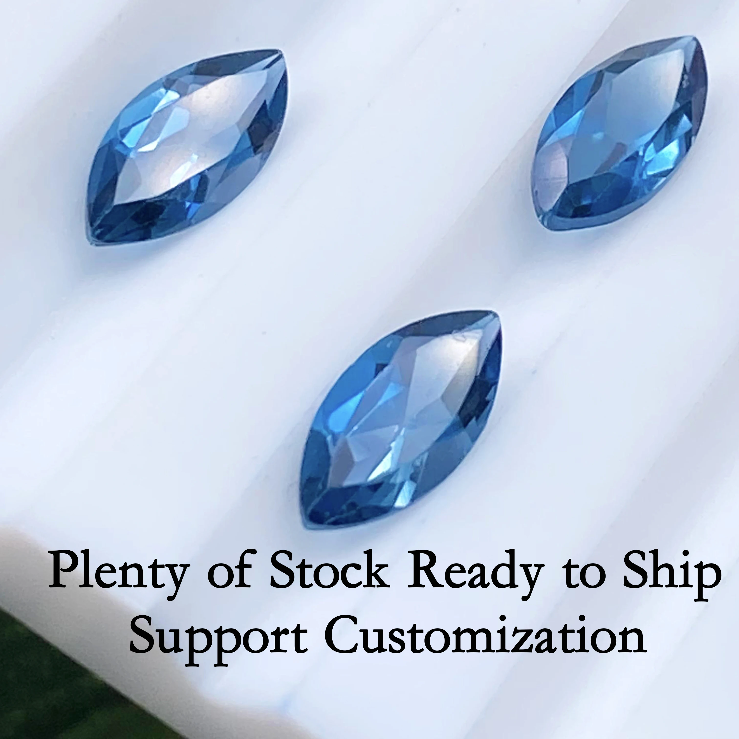 Topaz Marquise Shape 4x2mm~14x7mm High Quality Natural Topaz Crystal Blue Gemstone  Jewelry Making Natural London Blue Topaz