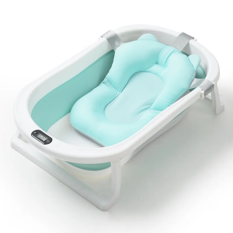 Дешевая складная пластиковая детская ванна с термометром и дисплеем температуры