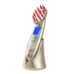 Cheap electric RF Laser hair loss red brush growth comb ionic infrared red brush regrowth hot comb massage instrument