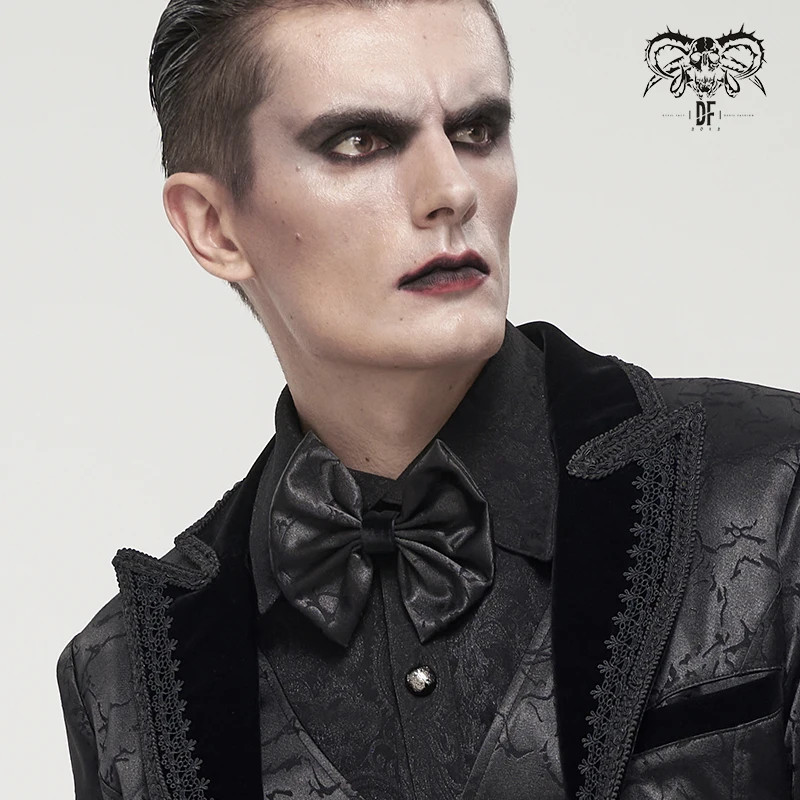 AS11001 Devil Fashion clothes accessory Gothic pattern wedding bridegroom black men bow tie with straps