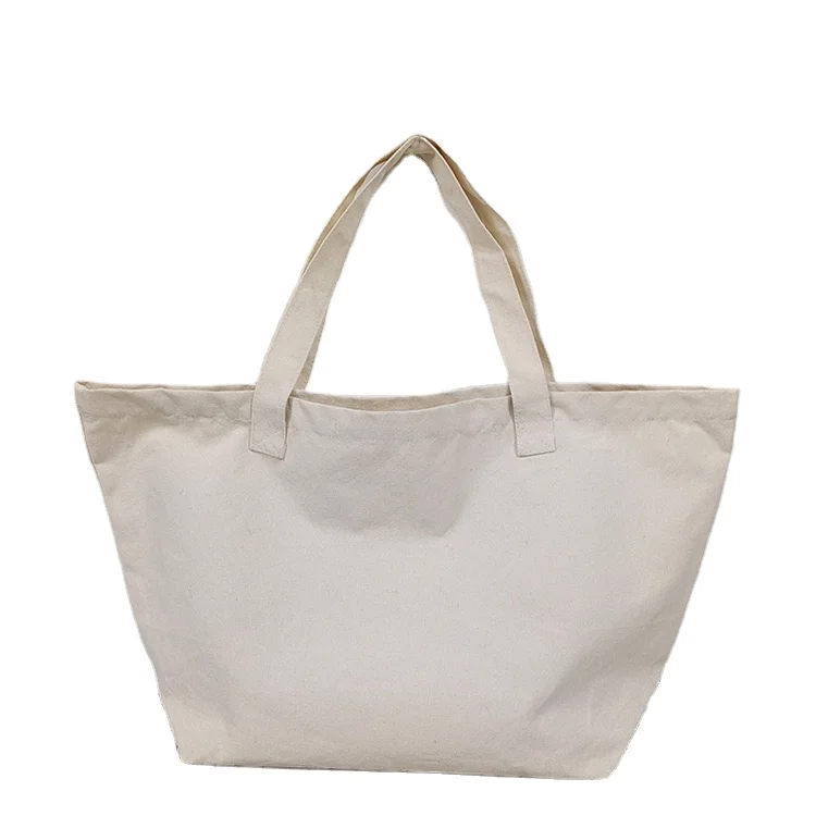 Hot sale high-capacity ordinary printing shopping bag reusable custom large canvas tote bag