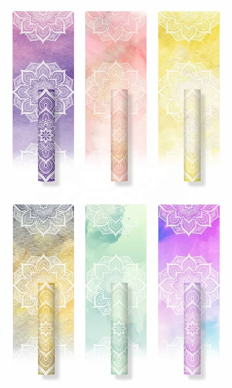 High Quality Eco-friendly Anti-Slip Durable PU Custom Printed Yoga Mat with Natural Rubber Direct from Factory