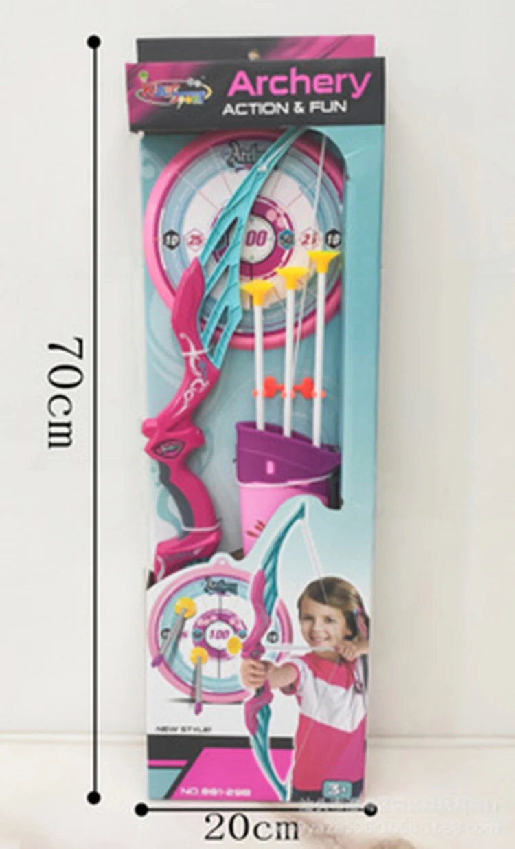 Детские уличные охотничьи игрушки, светодиодная подсветка, Рекурсивный лук и стрелы, набор игрушек для стрельбы из лука