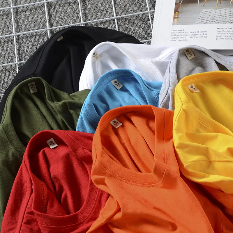 OEM/ODM Customized Oversize O-neck T-Shirt Short Sleeve tshirt Plain tshirts Cotton For Men