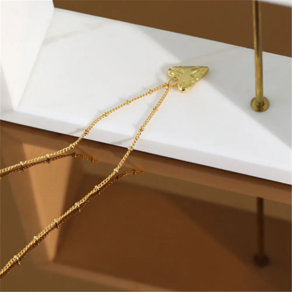 FUAMAY Cheese Cave Heart Necklace Women Jewelry 2020 Heart Bohemian Pendent Boho Necklace Gold Plated Jewelry Pendants Necklace