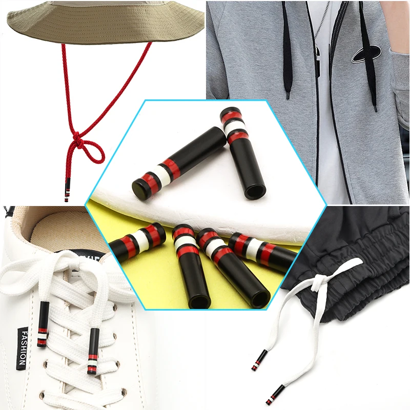 Custom Metal Aglet Tip Shoe Lace End Lock Accessories Hoodie Drawstring Replacement Shoe Lace Round Metal Aglet