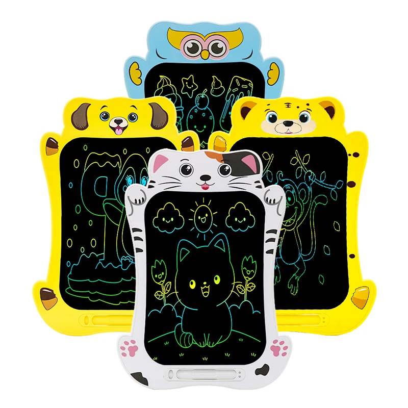 Cartoon Shape Digital Writing Pads Christmas Gifts for Kids Lcd Writing Tablet Drawing Board 8.5inch Colorful Drawing Tablet
