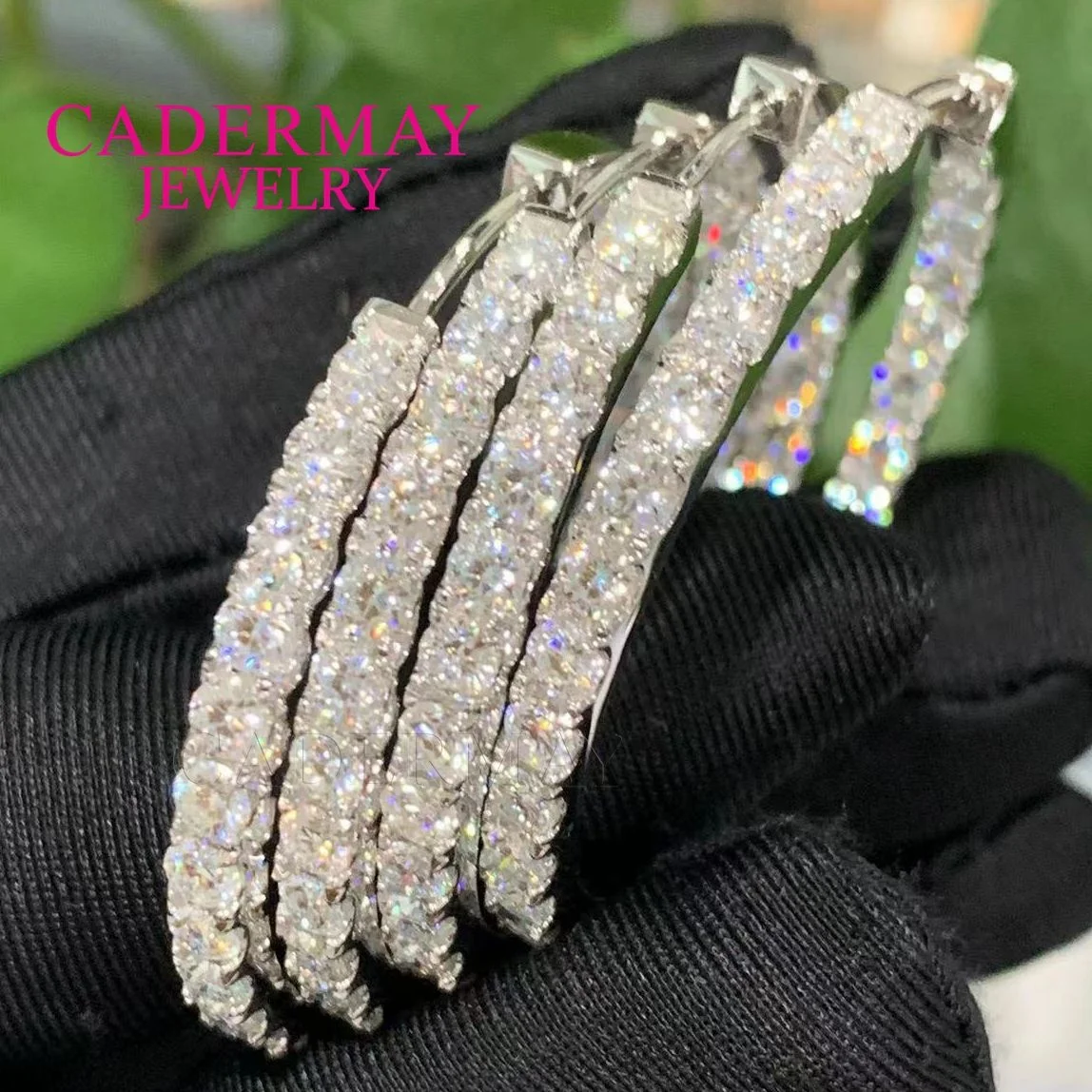 Big Size  3mm D VVS  Moissanite Stud Earrings Pass Diamonds Tester S925 Women Engagement Wedding Jewelry