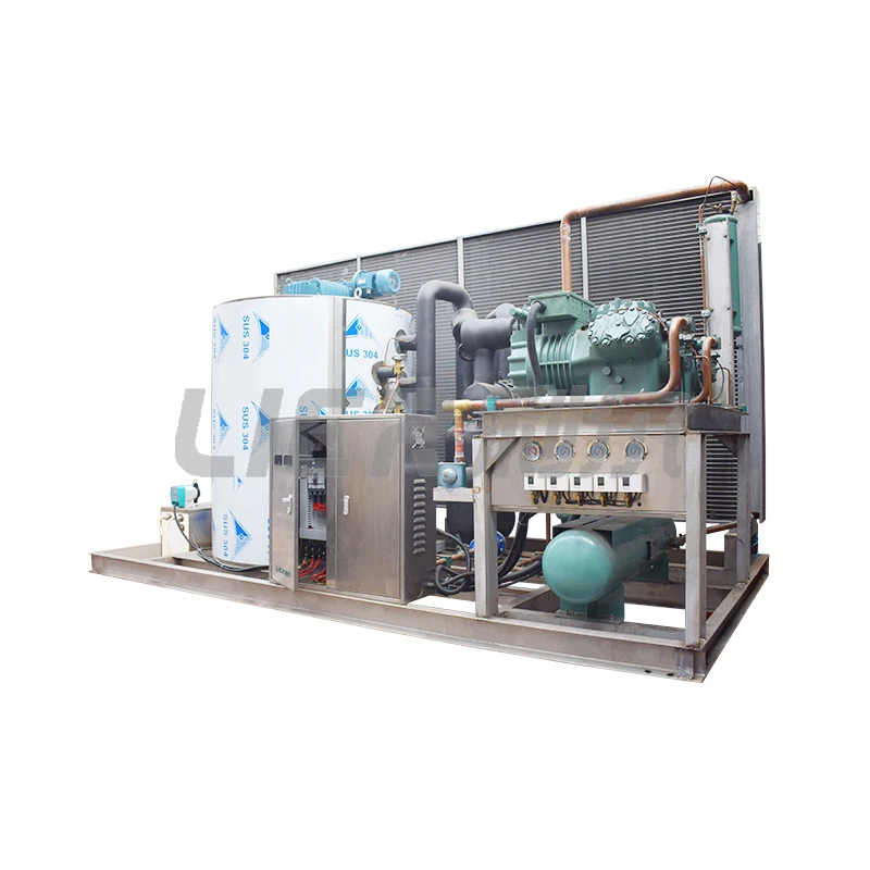
Lier maquina de hielo escals 15t direct refrigeration seafood ice flake maker machine daily output 