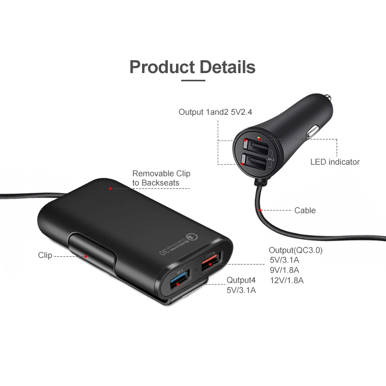 Wholesale new electric gift auto mobile charger 3A usb adapter 12 v usb car charger