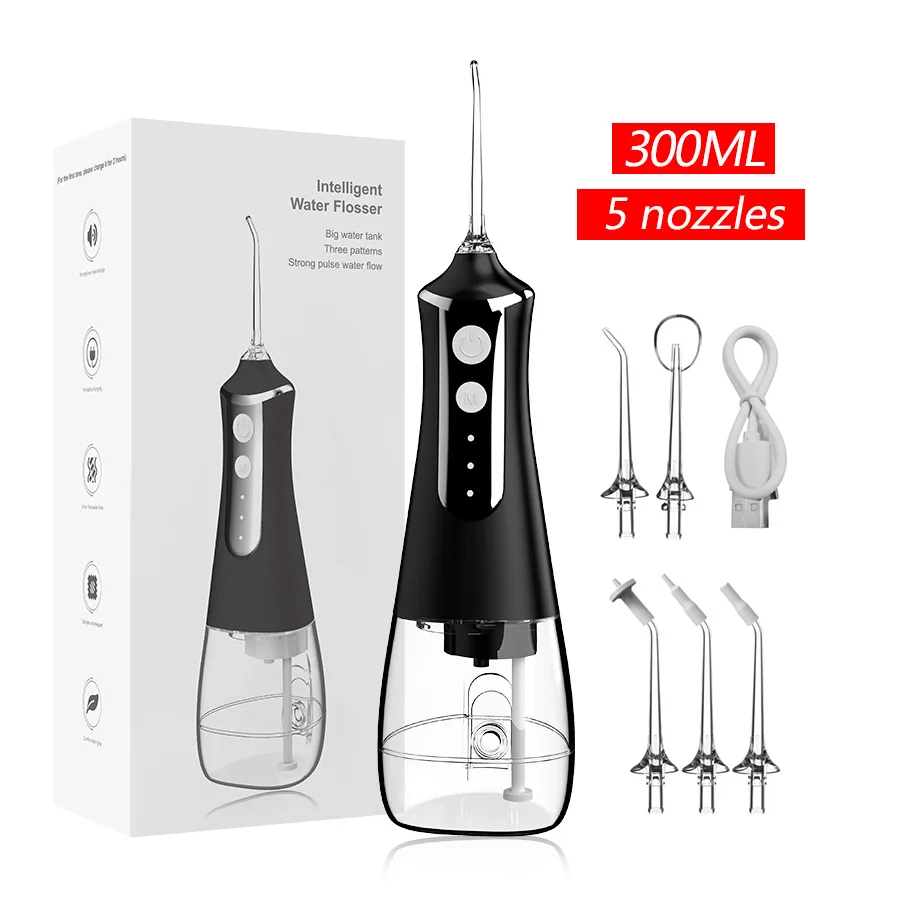 Portable Rechargeable Water Pick Teeth Cleaner 3 Modes Oral Teeth Pick Dental Irrigator Powerful Cordless Water Flosser