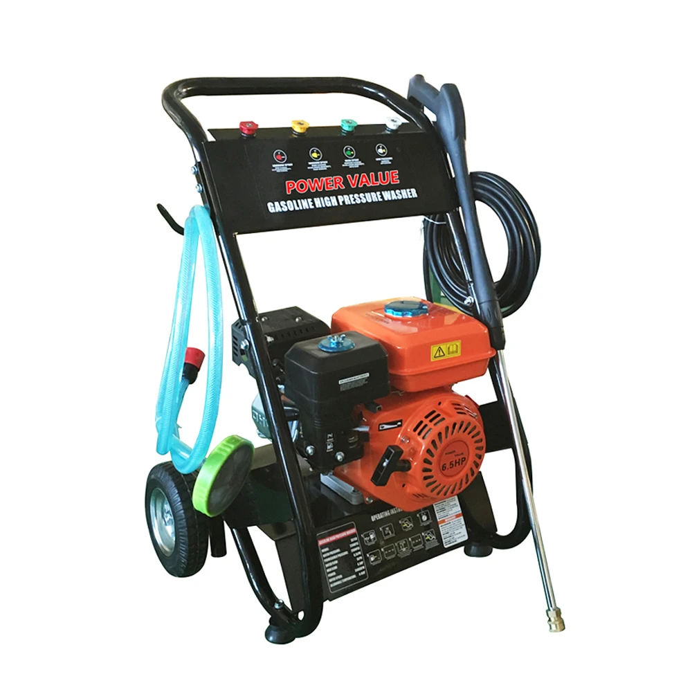 Power Value 2 stroke Gasoline engine 2200PSI 150bar power washer high pressure, Portable high pressure car washer