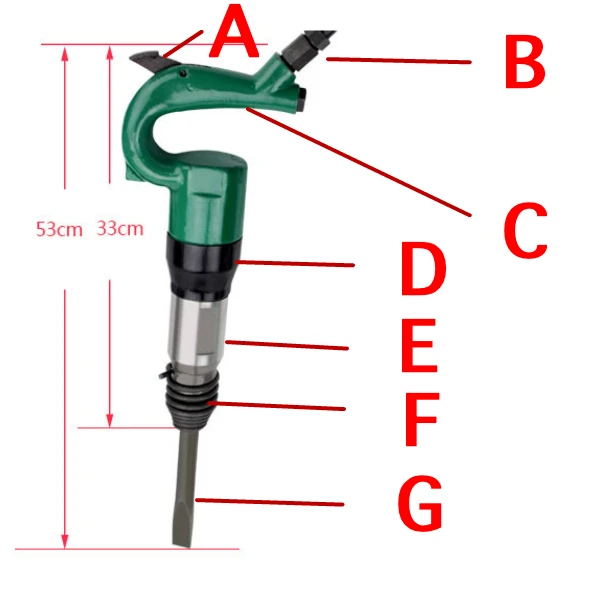 C6  Air Percussive Chipping Hammer  Renovating concrete floors advanced renovation tasks pole driver