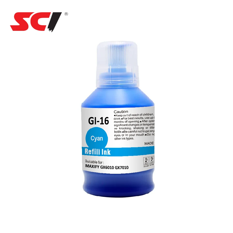 Supri color high quality GI16 dye ink GI-16 tintas Canon ink for MAXIFY GX6010 GX7010 printer