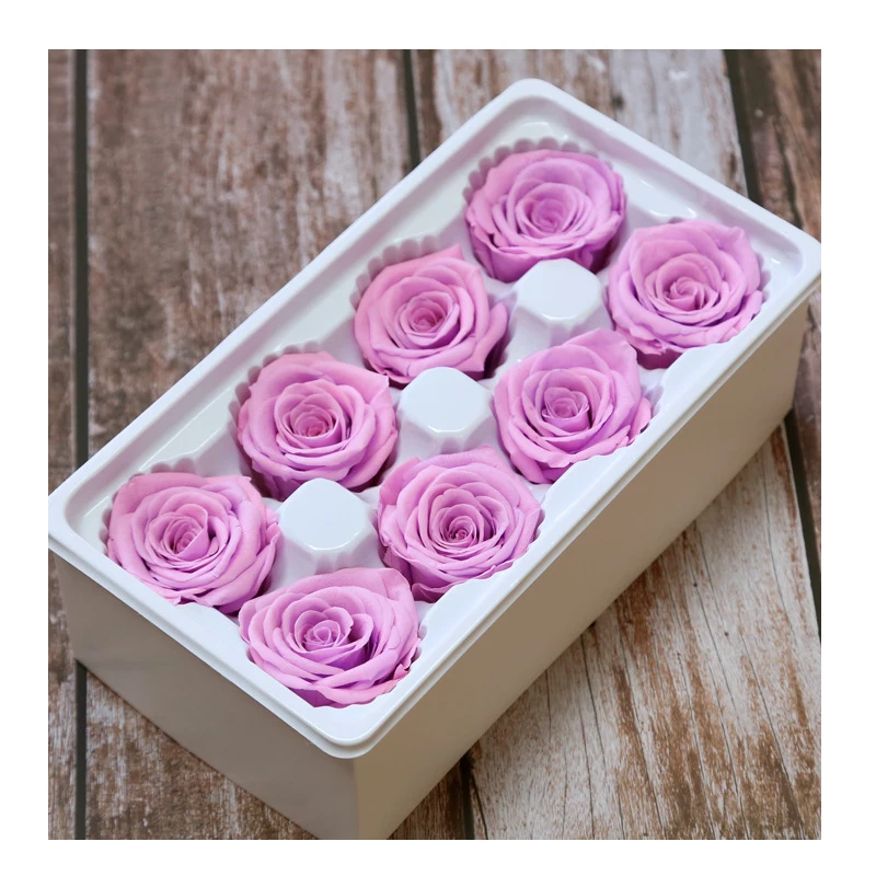 4-5cm Preserved Rose Flowers Immortal Rose Real Touch Flower Head Flowers Artificial Preserved Rose Bud