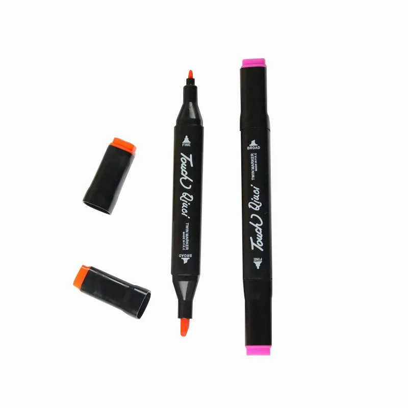 Wholesale Permanent Art Marker Set 24  48 60Colors Double-Ended Sketch Marker For Drawing Manga Design Supplies