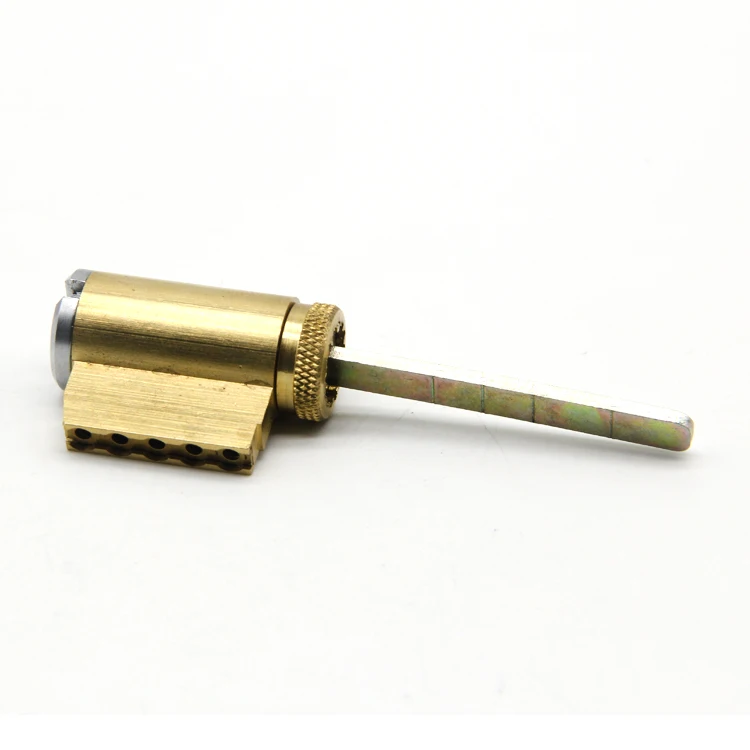 American type brass KIK lock cylinder rotation by operating key