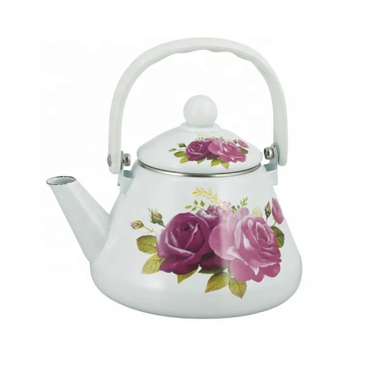 1.5L/ 2.0L/ 2.5L Fruit Flowers Tea Kettle Enamel Teapot Kettle And Teapot