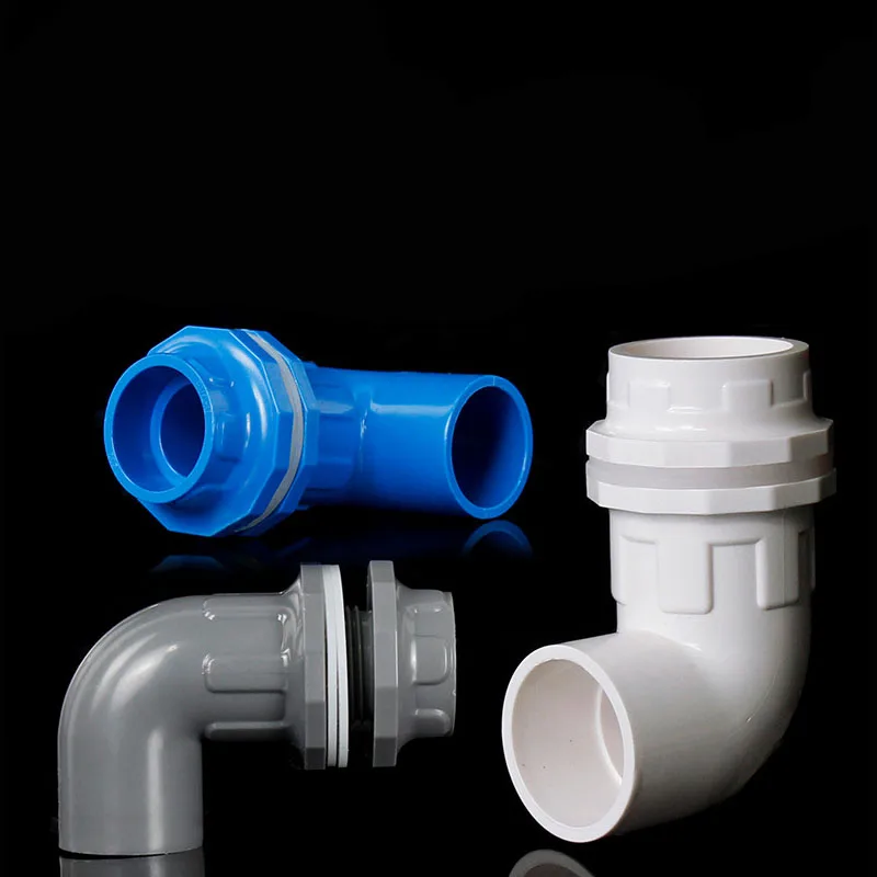 PVC Pipe Thicken Strong Drainage Fittings Fish Tank Upper And Lower Water Joints suitable for rain barrels, water tanks, pools
