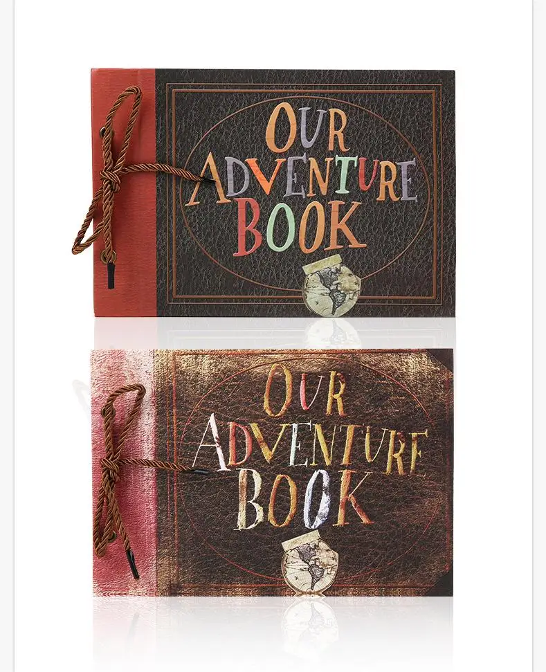 Handmade DIY Album Paste Vintage Tether Album Our Adventure Book Movie Up Travel Family Scrapbook Photo Album