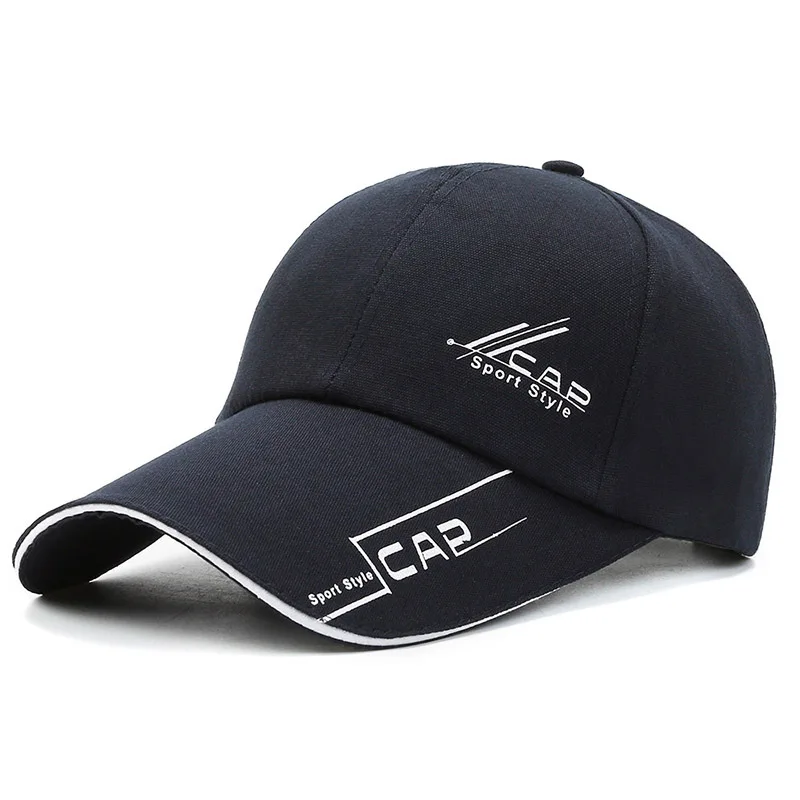 Korean Style Canvas Baseball Hat Spring Autumn Men Women Sun Hats Long-brimmed Fashion Sports Caps