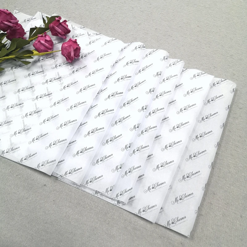 Customized Logo Printed Silk Gift Wrap Tissue paper Wholesale Custom Printing Logo Gift Clothes Wrapping Paper Roll