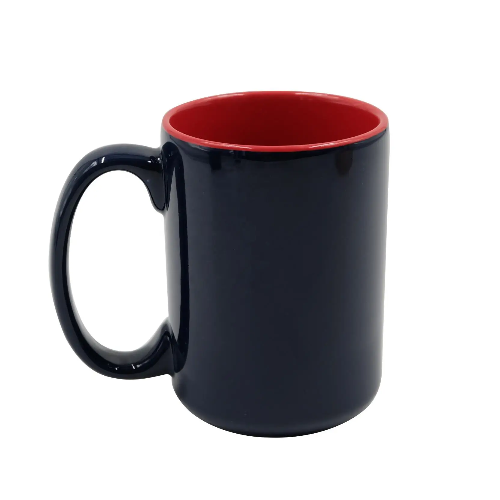 Customized sublimation mugs 15oz blank black Sublimation Mugs for printing bulk ceramic with handle