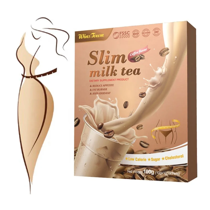 Coffee flavor diet milk  tea Fast Weight Loss Flat Tummy detox slim milk tea belly fat burn