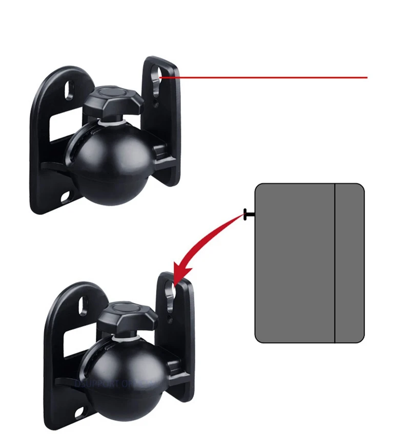 High Quality 1 Pair = 2pcs Universal Surround Holder Speaker Bracket Wall Mount Tilt Swivel Holder Stand 368