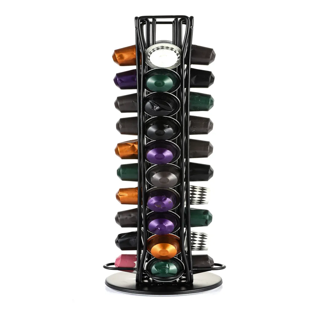 Custom Under Cabinet Tassimo K-Cup Dolce Gusto Wall Mounted Metal Storage Espresso Coffee Pod Nespresso Capsule Holder