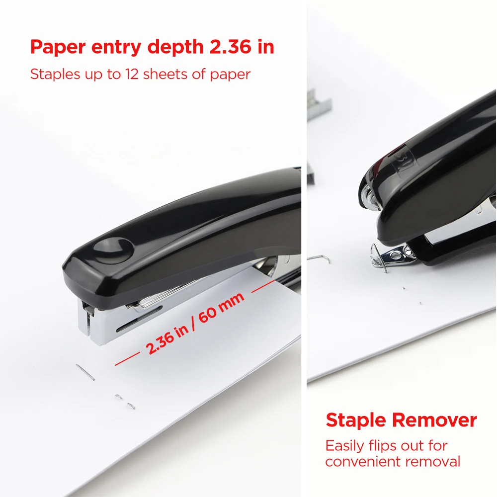 Hot custom No.10 industrial office stapler 2-16 sheets effortless personalized colorful stapler