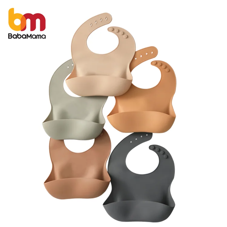 ODM Portable Wholesale Colorful Christmas Gift Waterproof Silicone Bib Baby