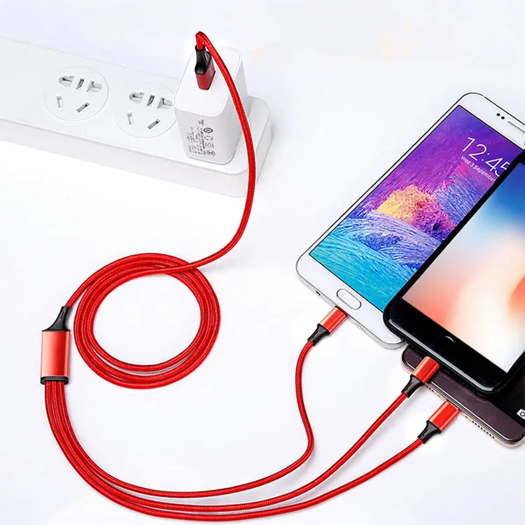 usb charging cable 3 in 1 Phone Charger Fast Charging Micro Usb Type C Cable for mobile phone