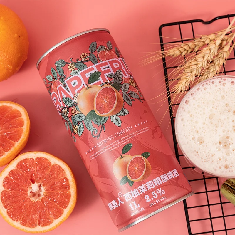 High quality oem 33cl 500ml 24x 330ml Pasteurimd Fruit beveragtable flavor lager beer 5% alcohol beer Non Alcohol craft beer