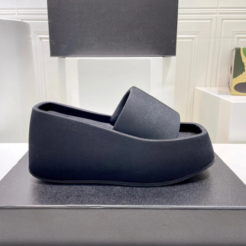 Women Colorful Wedge Slide Wholesale Luxury OEM Name Brand Ladies Outdoor Fancy Platform Slipper Wedge Shoes