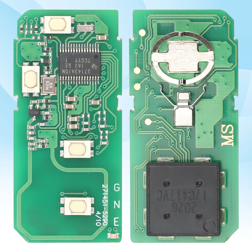 MS 3+1Buttons FCCID HYQ14AACX Board Trunk 5290 314.4mhz Smart Car Remote Key for Toyota Vehicle Replacement Blank Fob